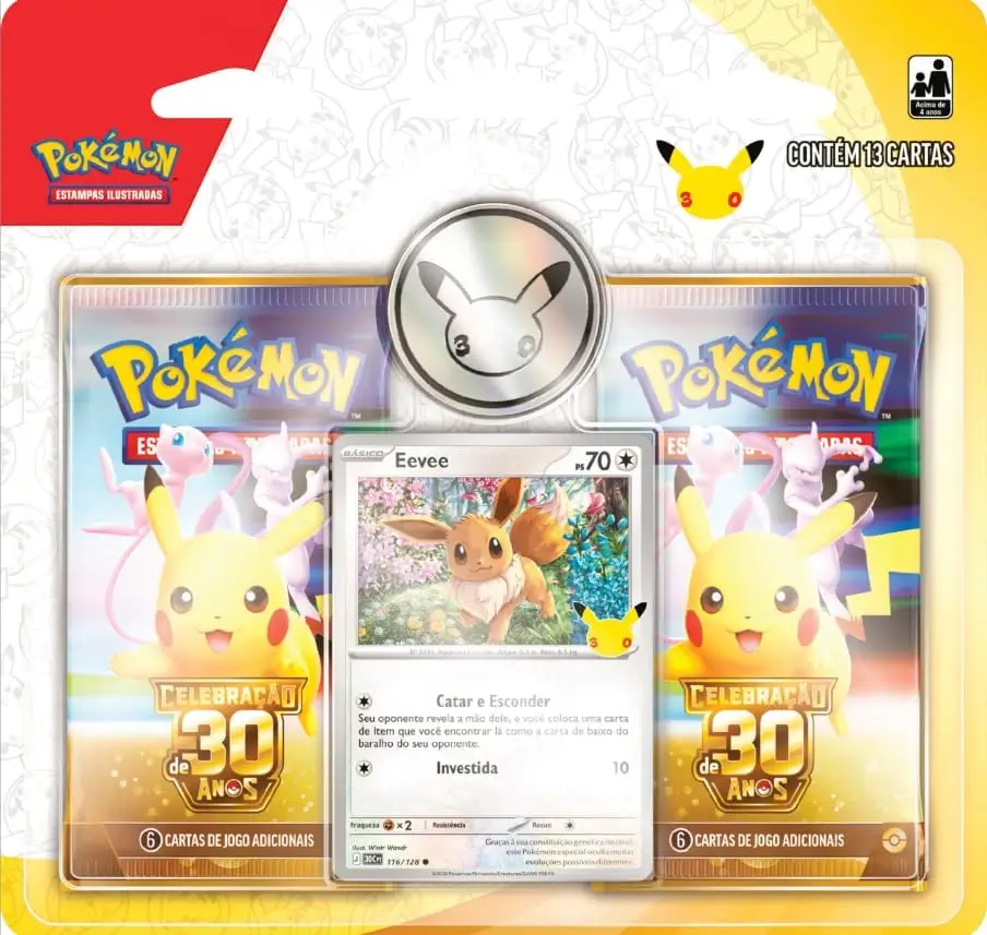 61z3WkmMcUL._AC_ Pokemon TCG 30años Blister Duplo - Imagen 1